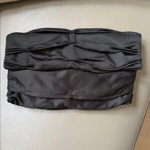 Express Black and Pink Satin Clutch